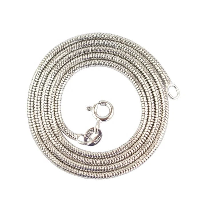 Классический 925 стерлингового серебра 3 мм Змея Кость цепи ожерелье и браслет шарма ювелирных изделий
