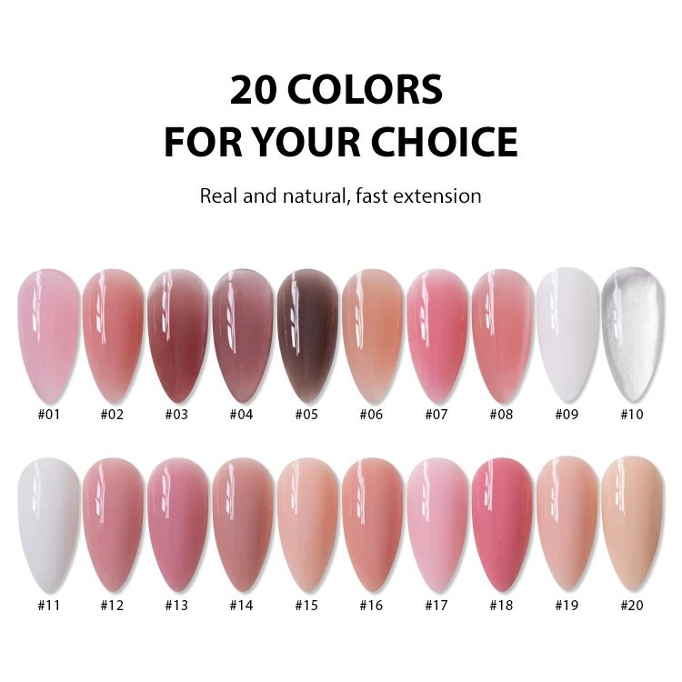 New Fashion Nude PINK Liquid Nail Building Gel Soak Off Extend UV Gel Polish For Nail Salon
