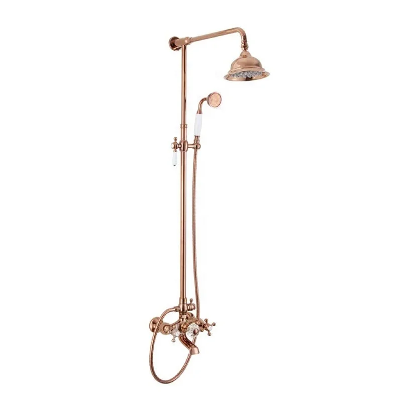 Foshan Factory Brass Rose Gold Shower Chrome Shower Mixer Telephone Hand Shower