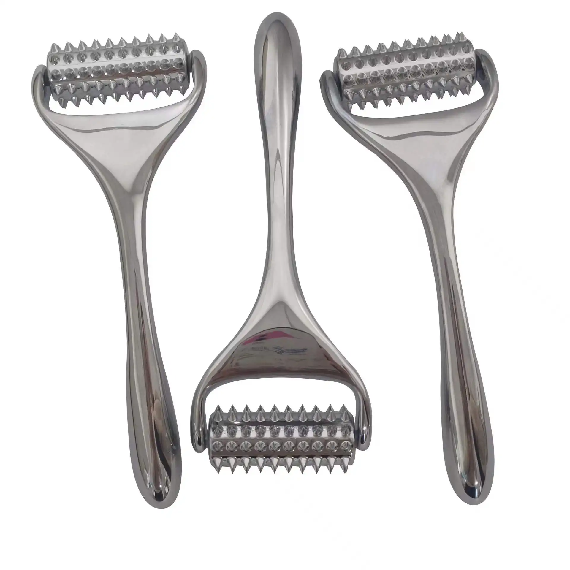 Beauty Stainless Steel Derma Face Roller Lift Up Decrease Puffiness Face Roller Nasolabial Fold Acupuncture Micro Derma Roller