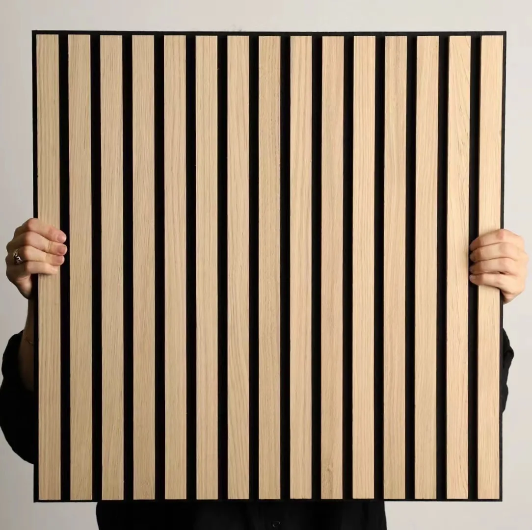 Acoustic Wood Panel Wall Panel for Office Hotel Decorative Polyester Fiber Mass Loaded Vinyl Sound Barrier Insulation Board
