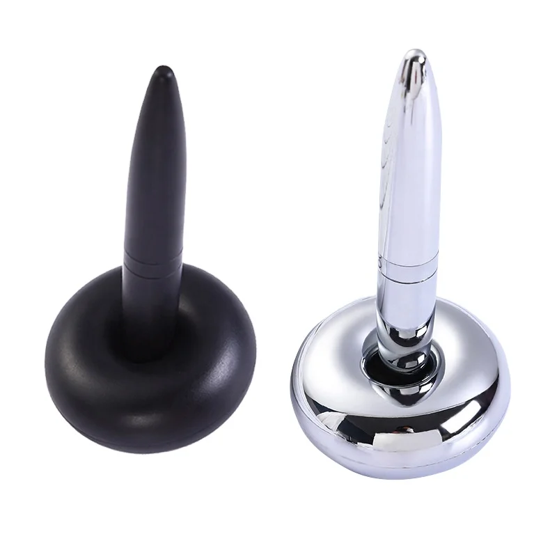 New Novelty School Office Hotel Counter Desk Top Pens Holder Advertising Gifts Custom Logo Rotate Magnetic Floating Pen