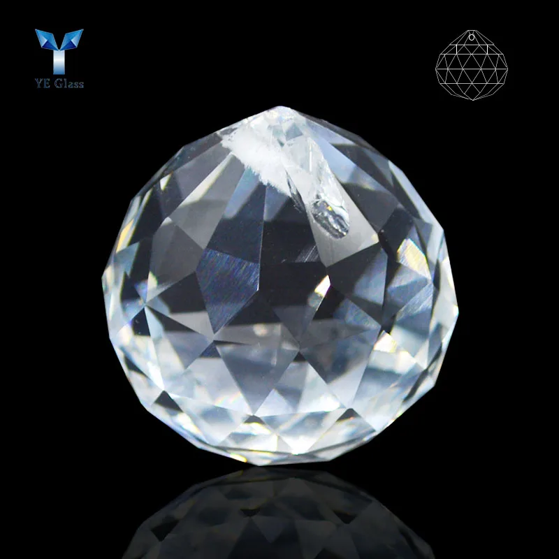 Prismatic Mirror Chandelier Pendant Crystal Ball K9 Clear Glass Crystal Ball Prism Pendant For Gift