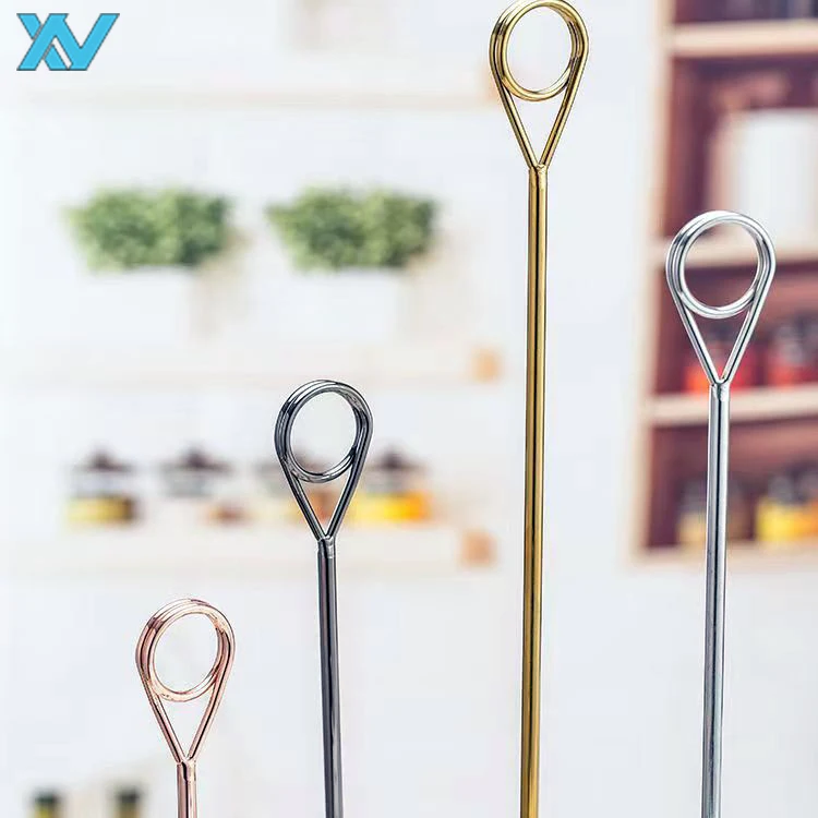 Restaurant Tabletop Metal Wire Circle Shape Menu Holder Table Number Display Rack Western Menu Rack