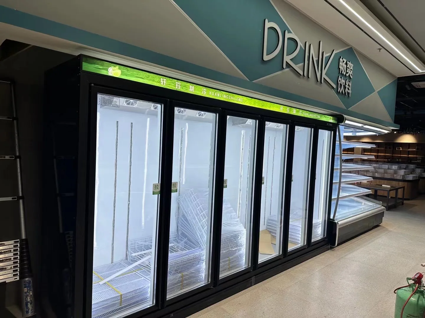 Custom plus automatic shelves Commercial Refrigerator Vertical Showcase Freezer Upright Freezer With Glass Door