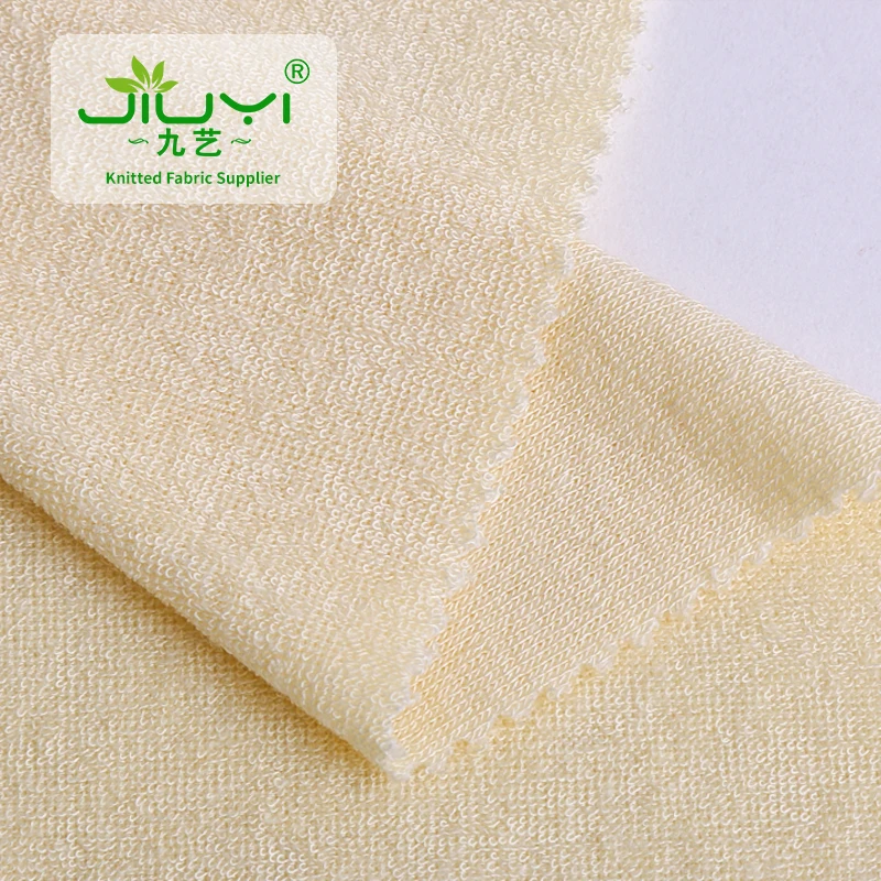 velour 80 bamboo 20 polyester knit bamboo fiber towel fabric in  roll,  baby terry towelling fabric wholesale for baby