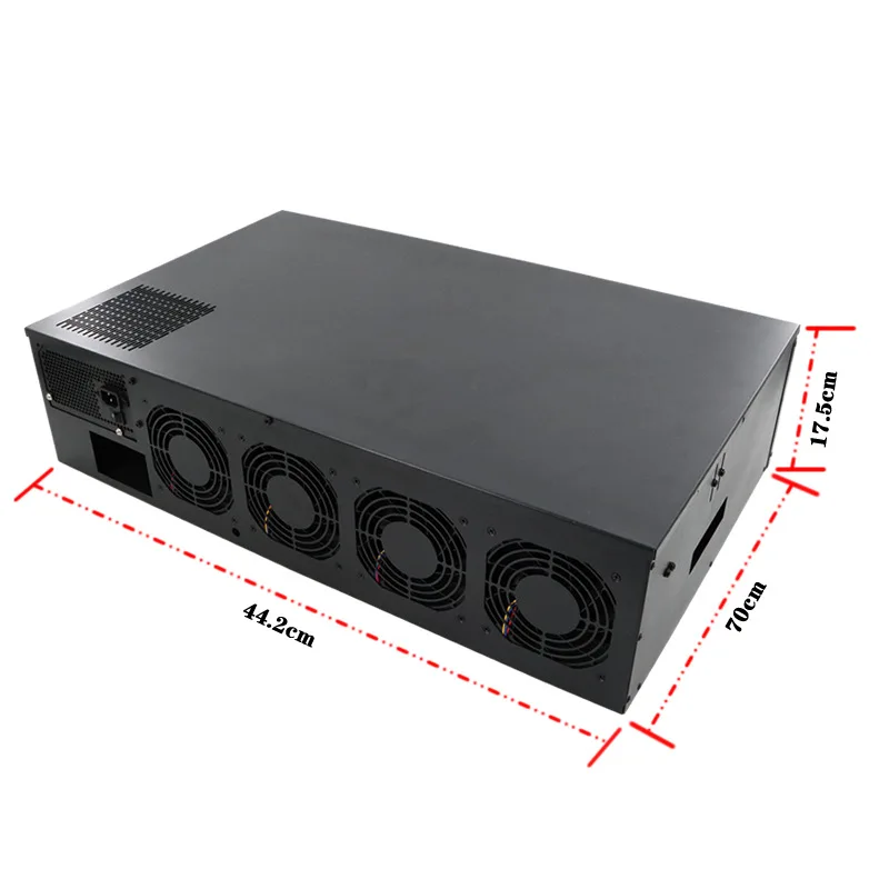 High efficiency case 8 gpu 2000w 2600w2800w with B75 75mm 8g motherboard