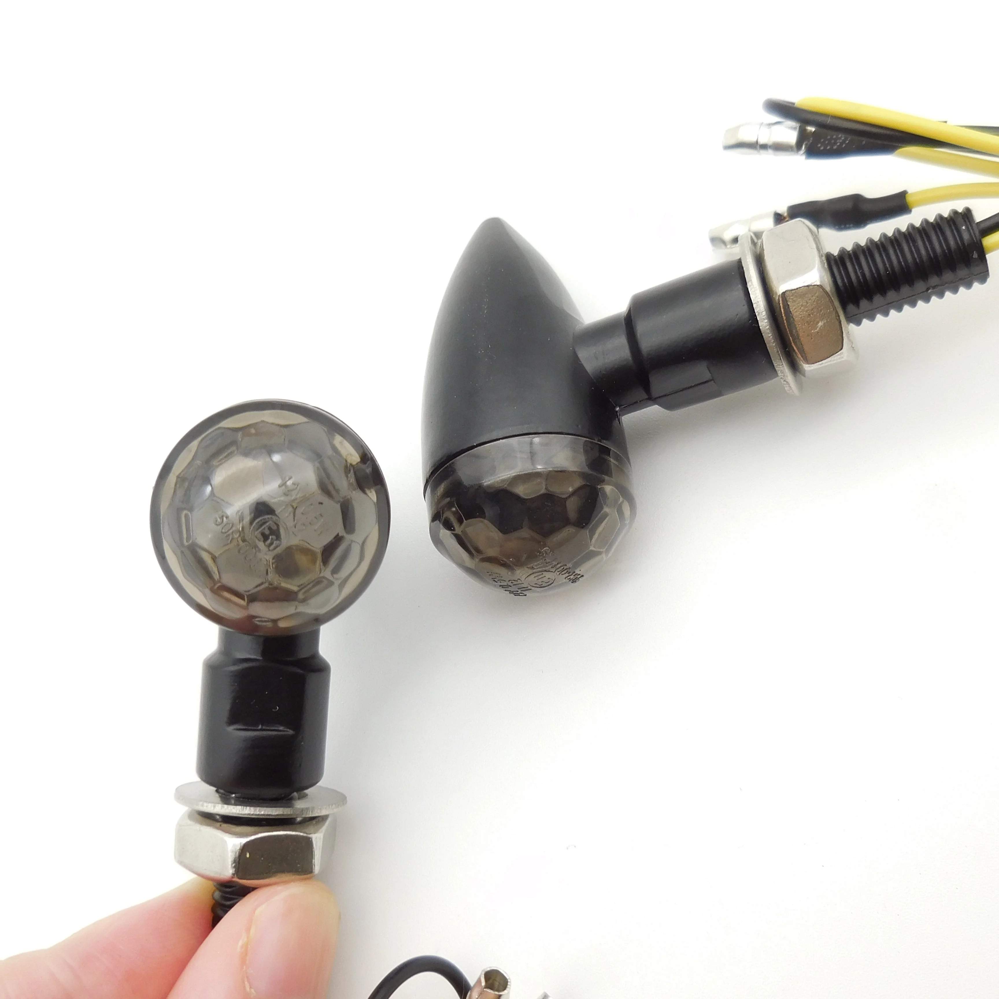 Bullet Motorcycle Turn Signal LED Light Indicator Blinker Amber Smoke Lens Turn Lamp For Scooter Motorbike