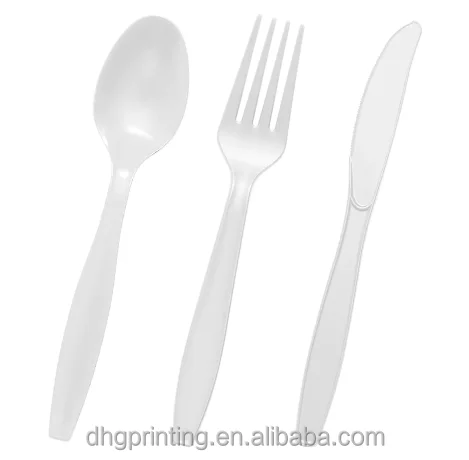 Biodegradable & Compostable Bioplastic Disposable PLA Plastic Cutlery & Utensils, PLA Forks Cutlery