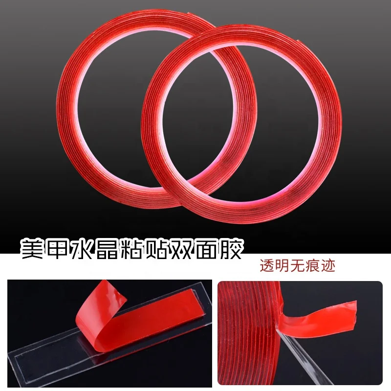 3M Transparent strong adhesive double-sided tape Ultra-thin PET seamless removable double-sided tape width 6/10mm