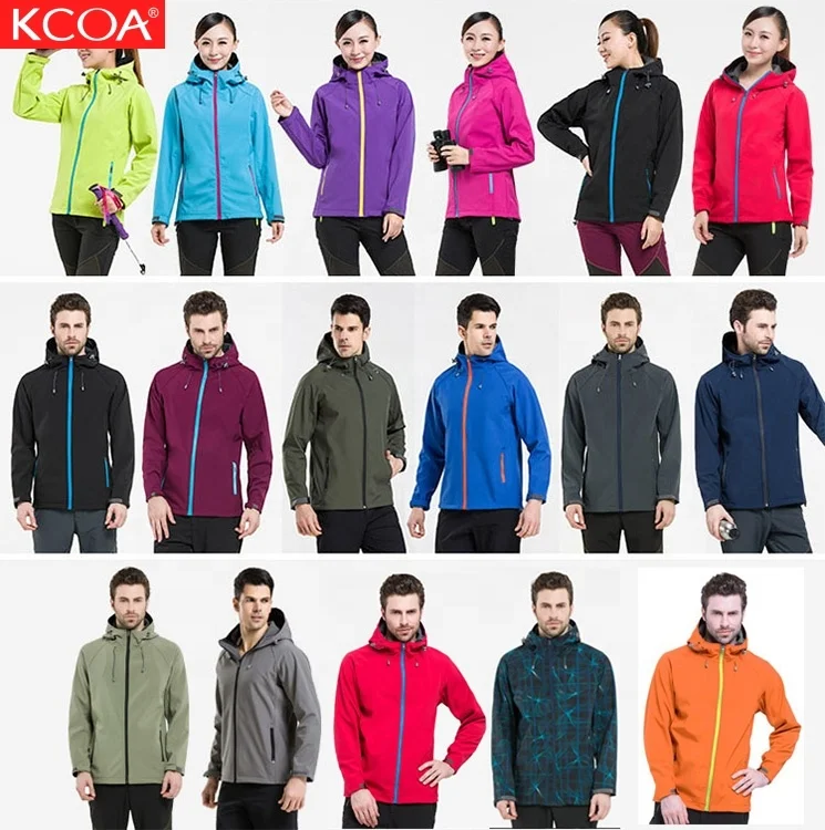 KCOA Wholesale Customized Winter Thermal Fleece Hiking Windbreaker Softshell Jacket