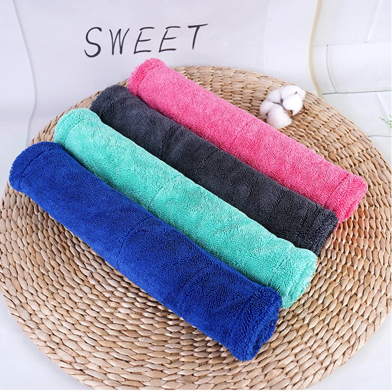 Car towel 1200gsm car drying towel gray wholesale drying microfiber towels car detailing Double Twisted Detailing Clean Wash