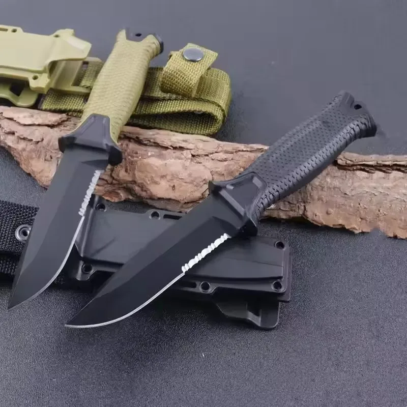 Fixed Blade Knife ABS Handle 12C27 Blade Outdoor Survival Hunting Knife EDC Tool
