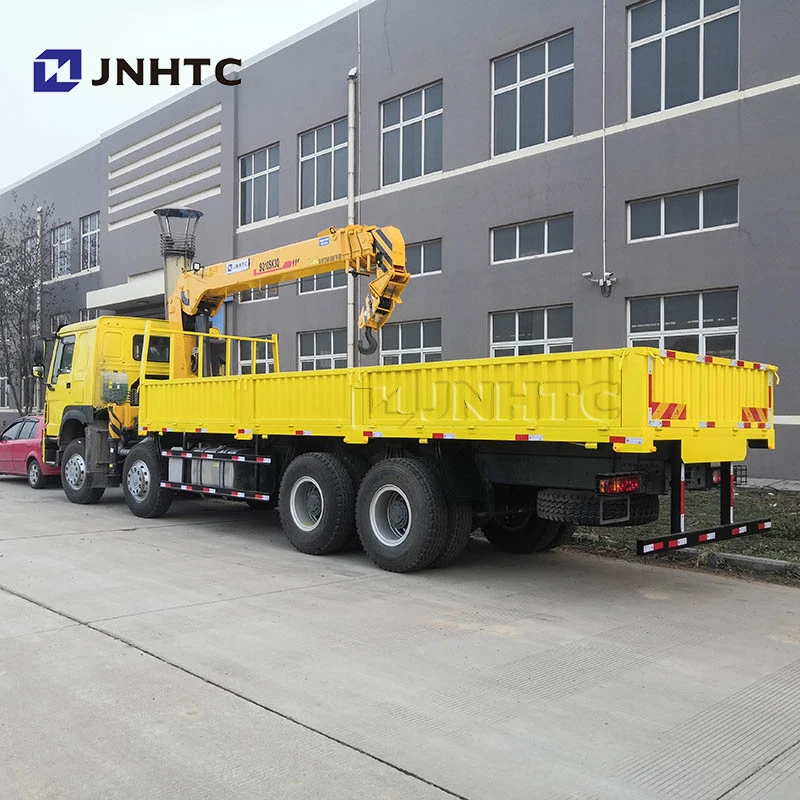 2023 Factory On Sale Sinotruk Howo 8x4 371hp Cargo Mounted With Hydraulic Straight Boom Crane Truck