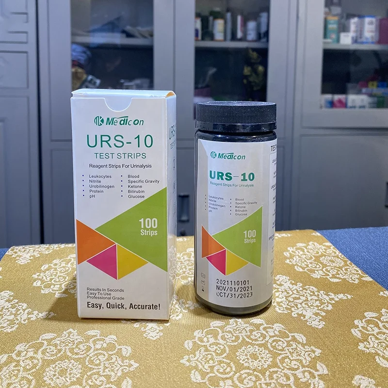 Medicon Medical Urine Reagent Strip 10 Parameter Urine Strips For Urine Analyzer