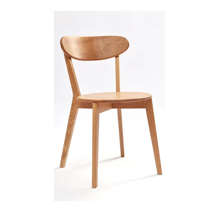 Modern Simple Solid Wood Dining Chair Nordic Oak Butterfly Shaped Back Household Leisure Dining Chair