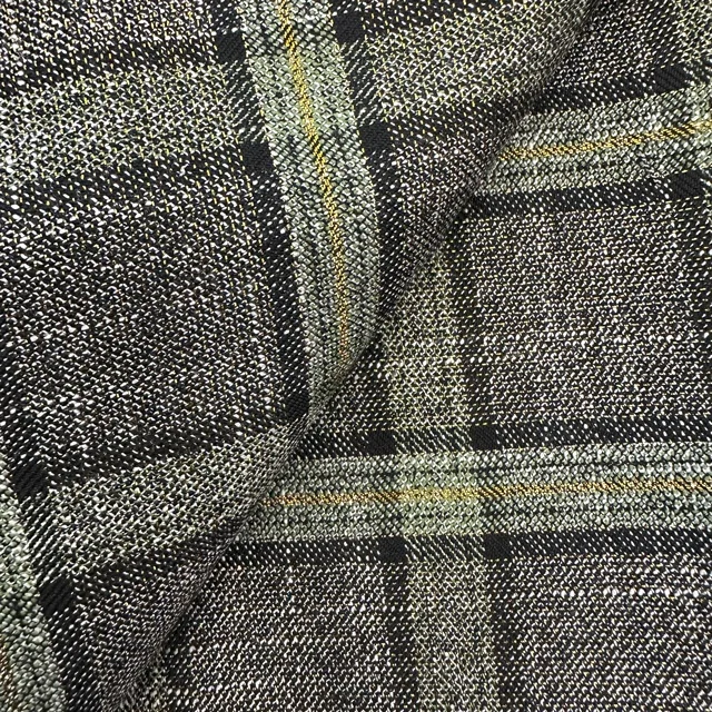 hot new arrival woven TR check green plaid fabric yarn dyed materials for clothing