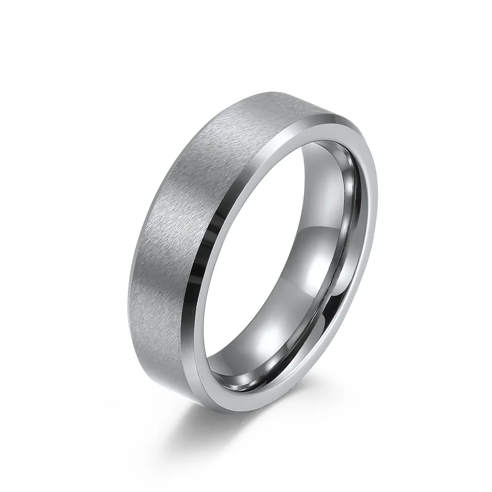 Top Quality New Design Tungsten Matte Polish Tungsten Steel Ring For Men Women