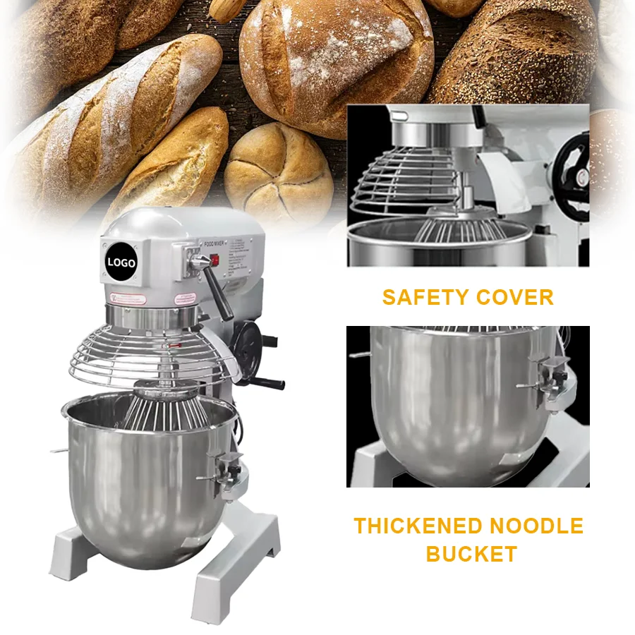 10l 15l 20l 25l 30l 40l 50l 60l 80l 100l Commercial Food Mixer Dough Mixer Food Multifunction Commercial Bakery Bread Mixer for
