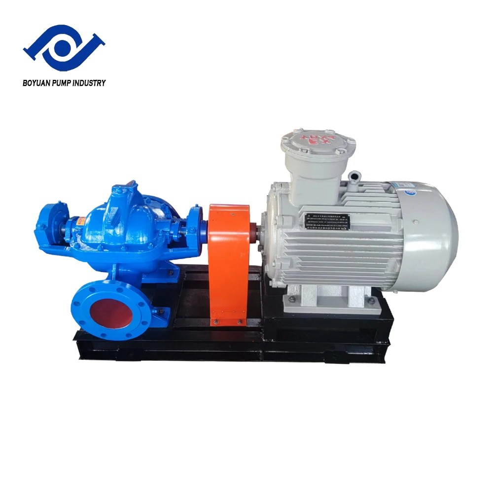 High Flow Water Supply Split Casing Horizontal Centrifugal Split Case Double Suction Impeller Water Pump