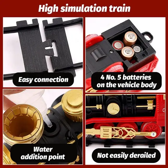 Leemook Wholesale Classical Steam Electric Rail Train Model Toys Children Kids Plastic Diecast Track Set Toys
