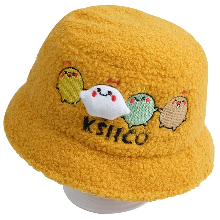 Winter Korean Version Lamb Wool Fishing Hat Autumn Cute Four Chicken Baby Warm Hats