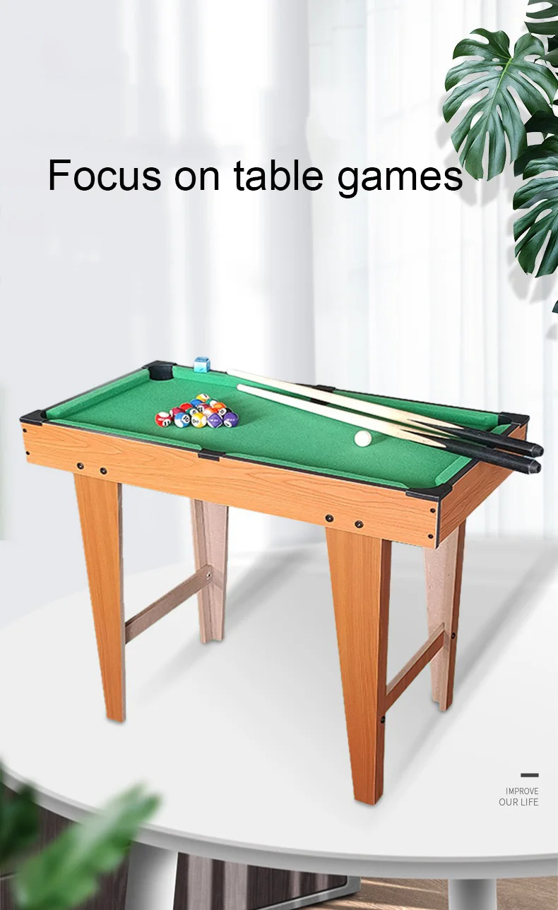 MR 2024 Most Popular Mini High Foot Billiards Table Childrenjacket Indoor Ball Tablpantme Boys Snooker Play Pool Game Solid Wood