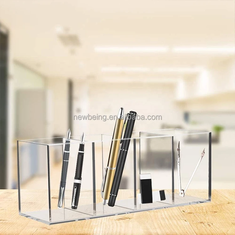 Acrylic Storage Box Office Use Organizers Holder Four-Style Compartment Storage Box