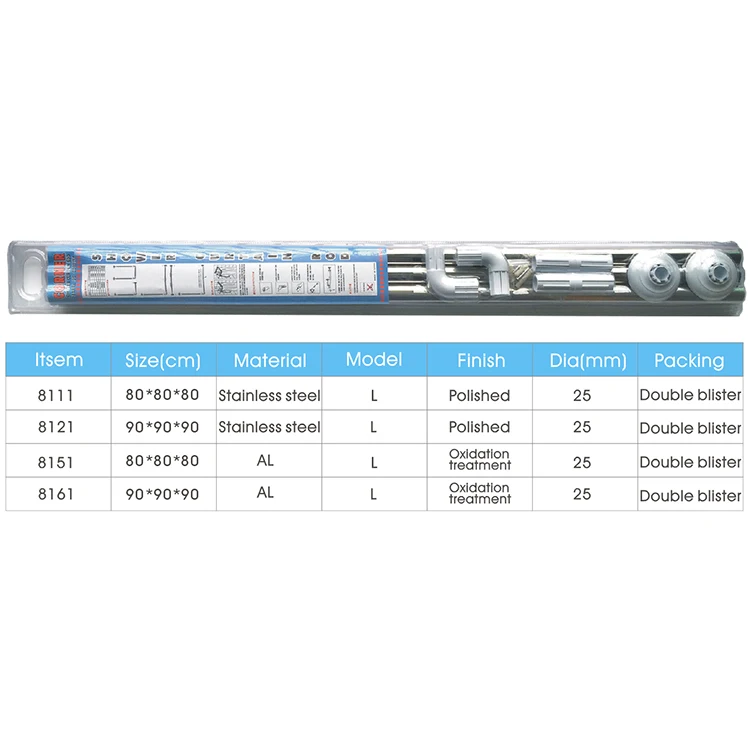 Bathroom Corner Installation of L/U Shape Flexible Shower Curtain Rod