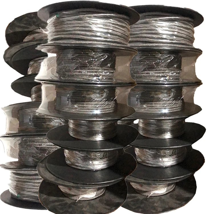 Factory Price Bradided Stainless steel fiber rope for glass industry