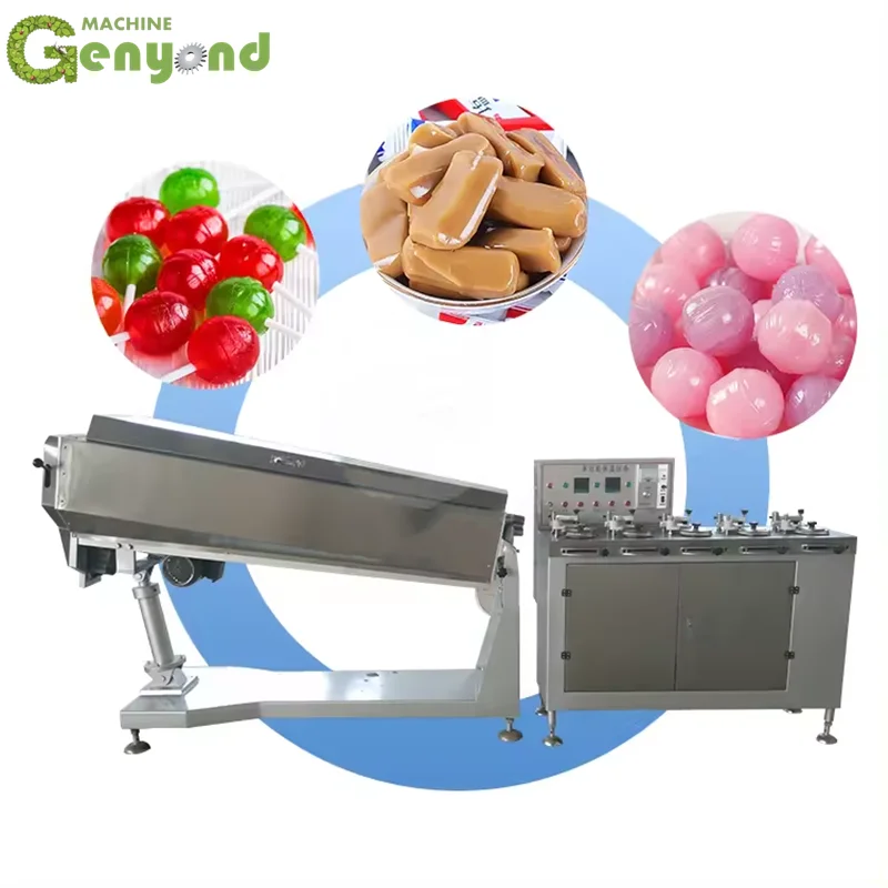 Desktop Fruit Flat Lollipop Toffee Hard Candy Mould Depositor Fish Caramel Make Machine Production Line price