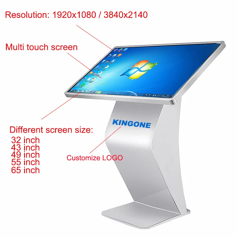 Low price 32 inch touch screen Android information computer stand kiosk