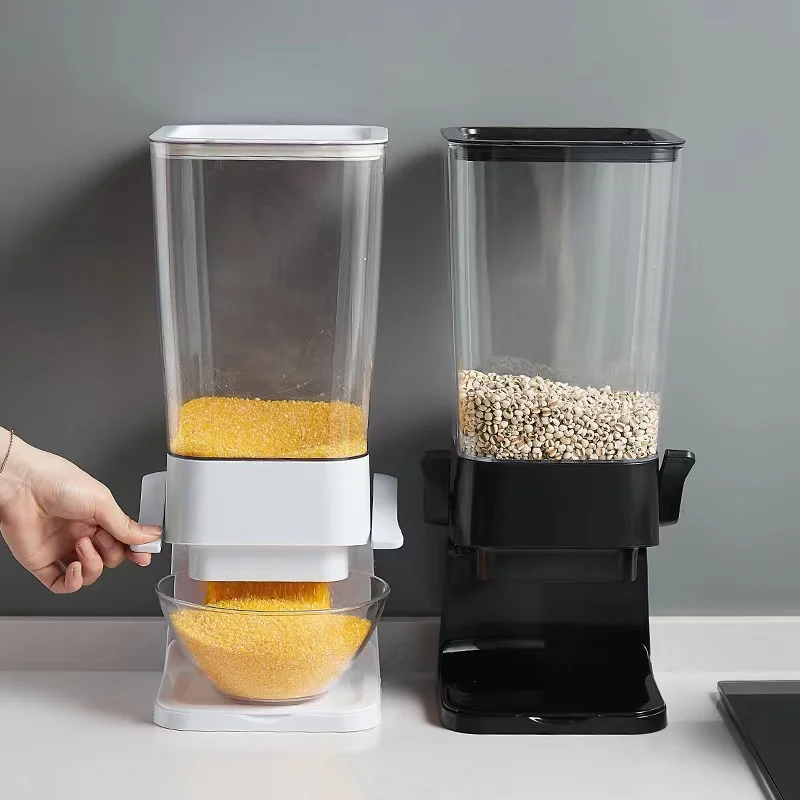 Multifunction grains rice nuts dry food cereal gravity bin dispenser storage container set