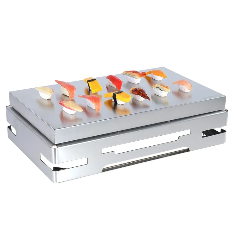 Luxurious design stainless steel buffet food display stand for hotel