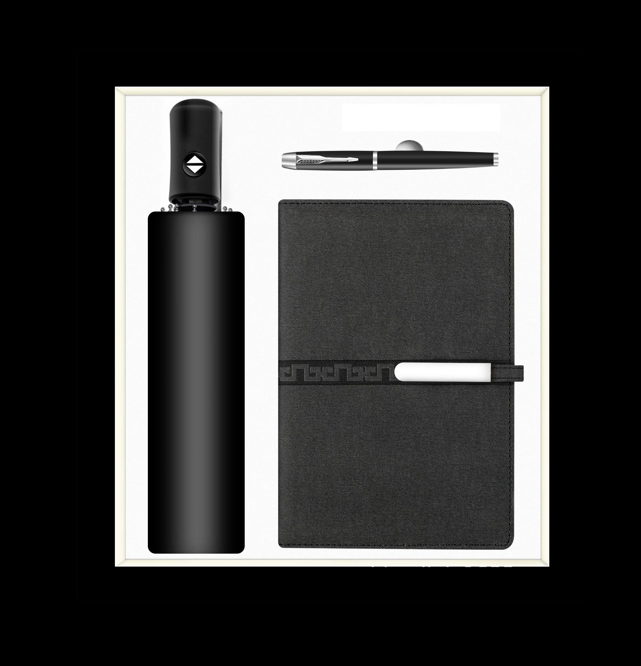 3 in 1 Promotional Gift Set Customizable A5 Notebook Pen Umbrella Corporate Business Gift Set