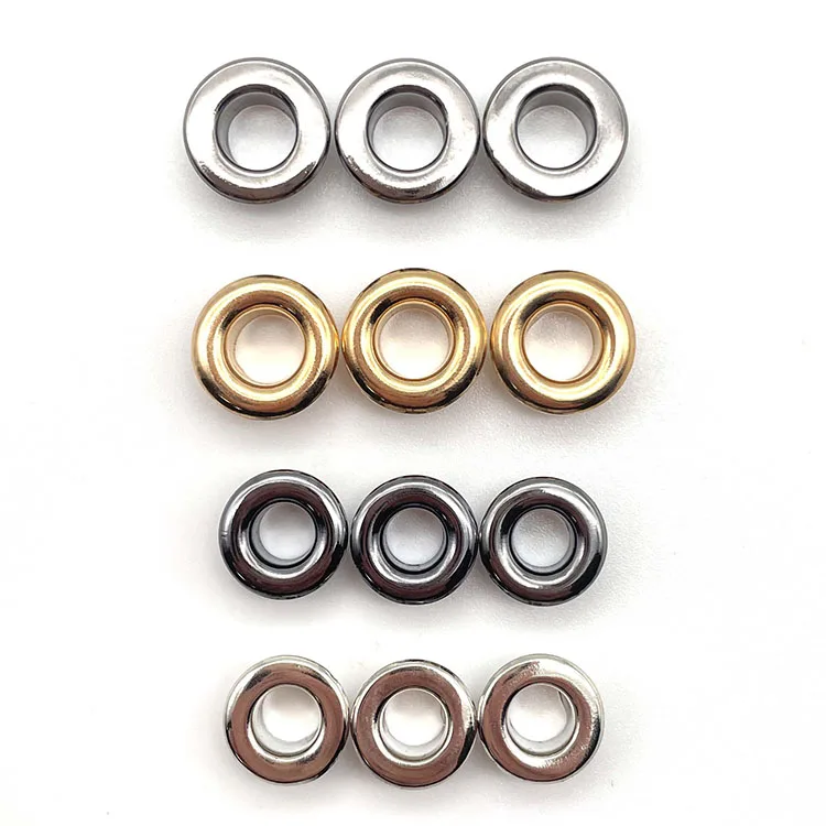 YYX Custom Size Color Shape Round Flat Eyelets Metal Iron Brass Eyelets Grommets Different Size Metal Eyelets For Garment