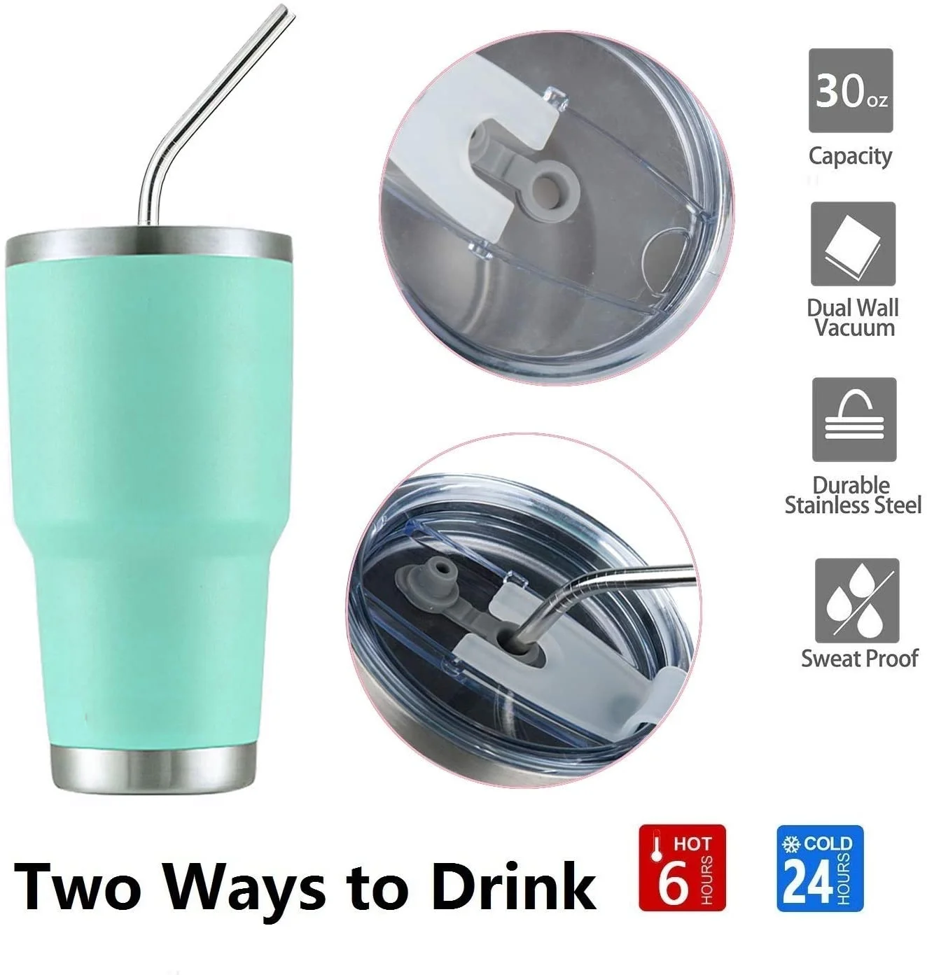 Hot Selling 20\30 oz Tumbler Stainless Steel Travel Mugs Double Walled  Vacuum Cup Powder Coating Car Tumbler Coffee Mug