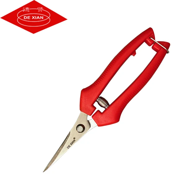 Factory Direct Wholesale Stock Stainless Steel Pruning Shears Picking Fruit Grape Fruit Branches Garden scissors