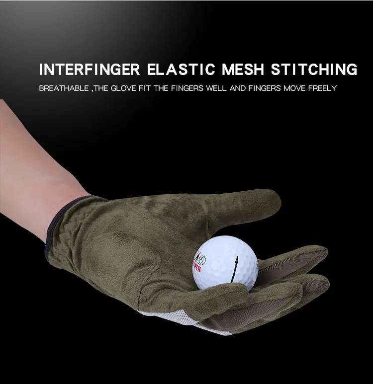 PLAYEAGLE Breathable Soft Microfibre Left Hand Golf Gloves Outdoor Sport Glove for Men