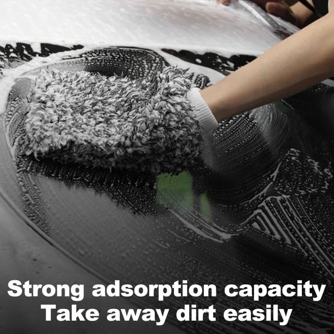 Scratch Free Ultra Absorbent Microfiber Wash Sponge Cloths for Cars Microfiber Car Wash Mitt