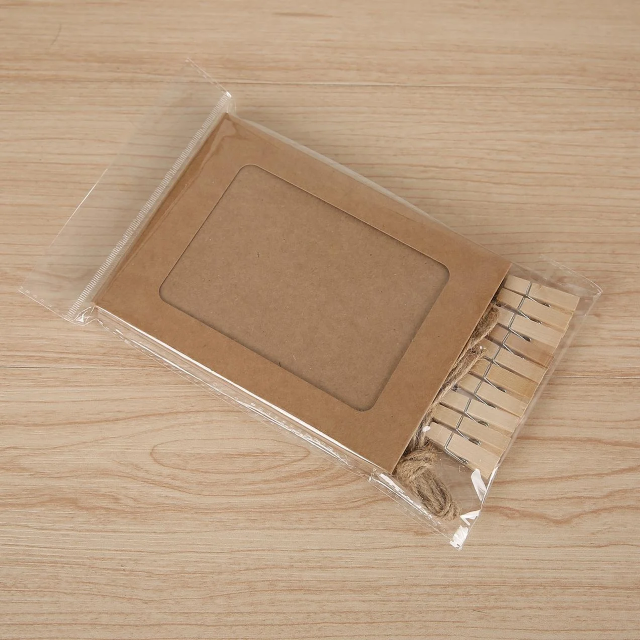 Plastic Cardboard Photo Frames 30 Clothespins With 3 Ropes For Home Wall Decor Made In China