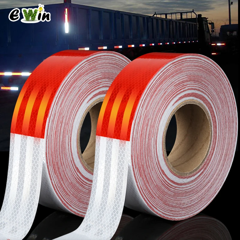 Yellow Reflective Hazard Caution Conspicuity Tape For School Bus , Truck, Trailer, Boat, Motorcycle Bike and Helmet