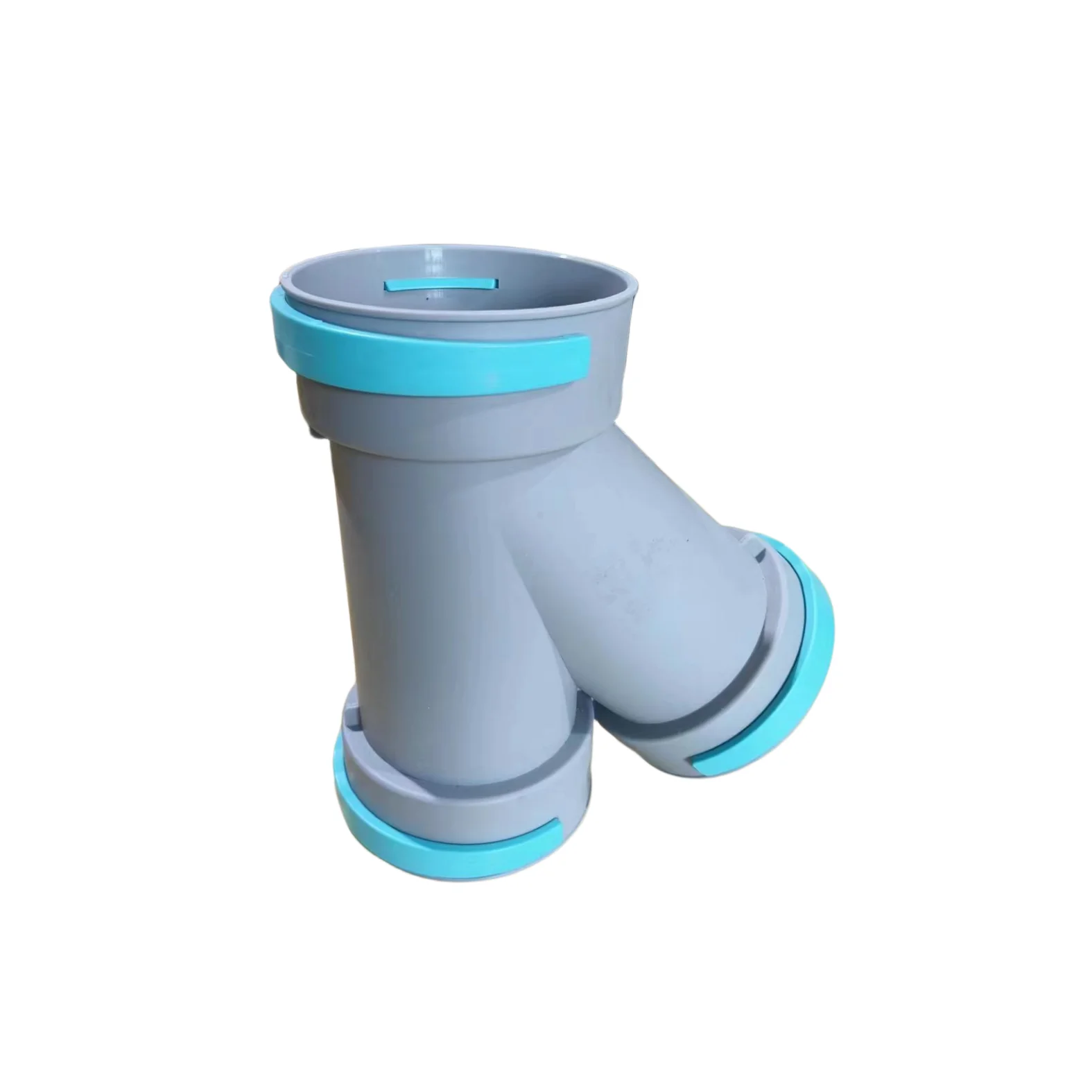 PP material home decoration gray equal diameter PE pipe diagonal tee