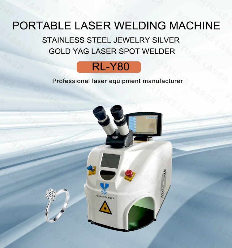 jewelry laser soldering machine Laser desktop type precision Yag laser jewelry welding machine 80w for silver gold and brass