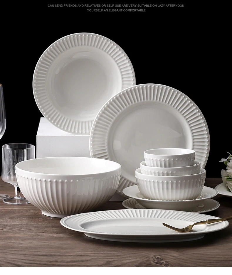 Customizable Logo Porcelain Ceramic Plates Az Verilen Spariler Dubai Dinnerware Set For Home Restaurant Hotel