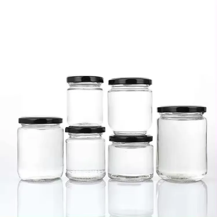 30ML 50ML 100Ml 240Ml 350Ml 500Ml 750Ml 1000Ml Round Shape Honey Jam Pickles Glass Jar With Twist Off Lid