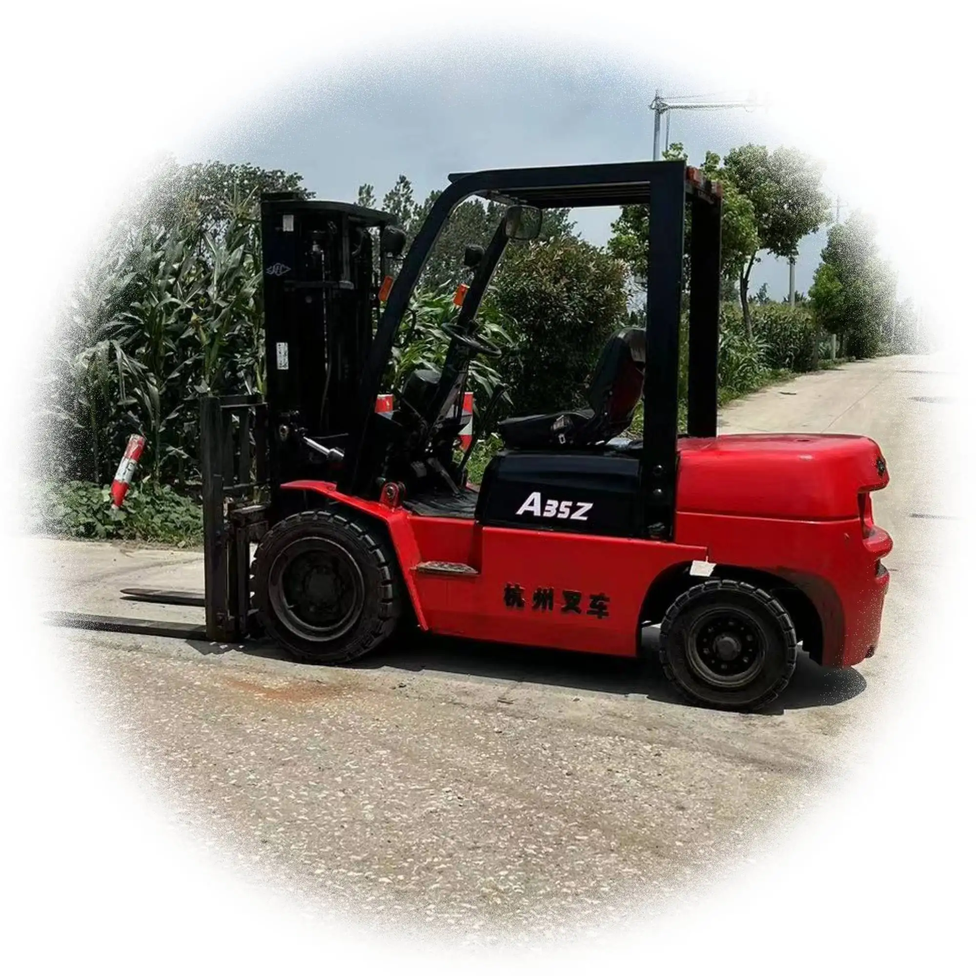 Chinese top brand HANGCHA Secondhand HANGCHA A35Z Forklift Truck 3.5 Ton high efficient 2 forks Mining Machinery
