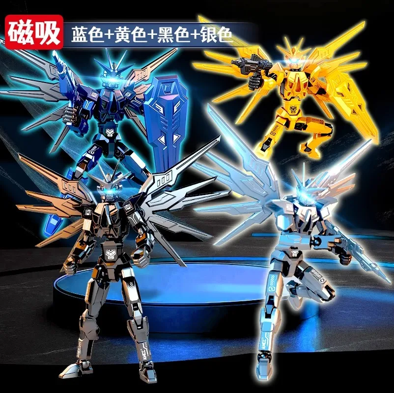 3D Movable Robot Models with Weapons Building Block Set Lucky 13 joint action figure 3D printing toy assembly Action Figures