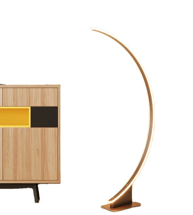 Modern Minimalist Arc Iron Floor Lamp New Trend Simple Arched Design LED Light Source for Living Room Standing Floor Lamp
