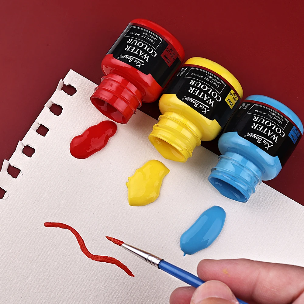 Xin Bowen 12Colors Wholesale Sate Materials Art Acrylic/Glass/Poster/Fabric/Watercolor Drawing Paint For Artist Painting